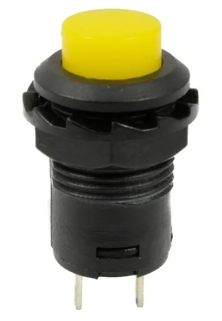 Pulsante | moment - impulso | 14x20 foro rotondo 12mm | Giallo