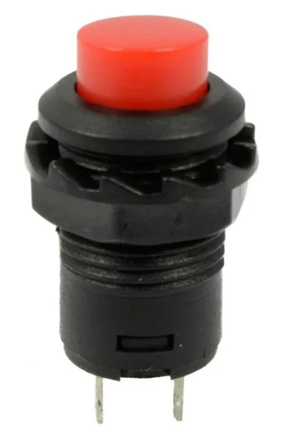 Pulsante | auto-bloccante on-off | 14x20 foro rotondo 12mm | Rosso