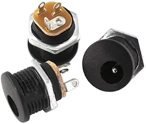 Jack di alimentazione DC Female 5.5x2.1mm DC-022 con dado