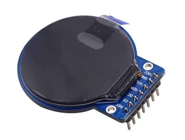 1,28″ TFT LCD rotondo 240×240 (GC9A01, SPI) per Arduino