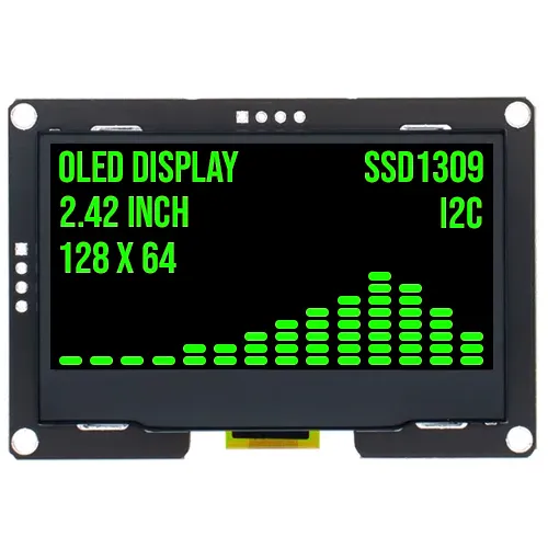 Display OLED 2.4 inch 128x64 Verde I2C SSD1309 3.3V