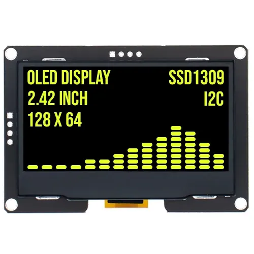 Display OLED 2.4 inch 128x64 Giallo I2C SSD1309 3.3V