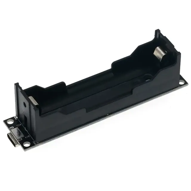 Portabatteria 18650 con caricatore e modulo step-up 12V (USB-C)
