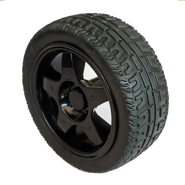 Ruota con gomma per robot o smart car Nero