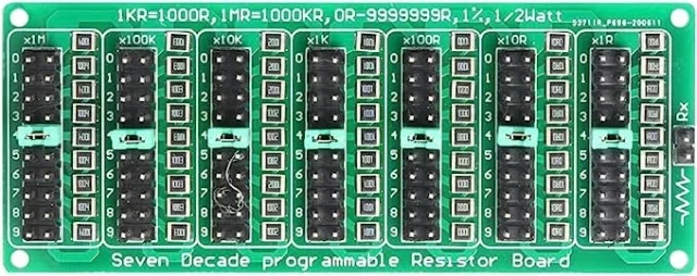 Scheda di resistenze programmabili a 7 segmenti e 10 posizioni