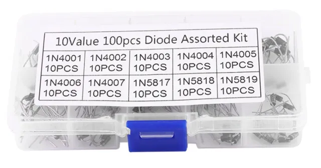 Set di 100 diodi 10 tipi Rectifier / Schottky