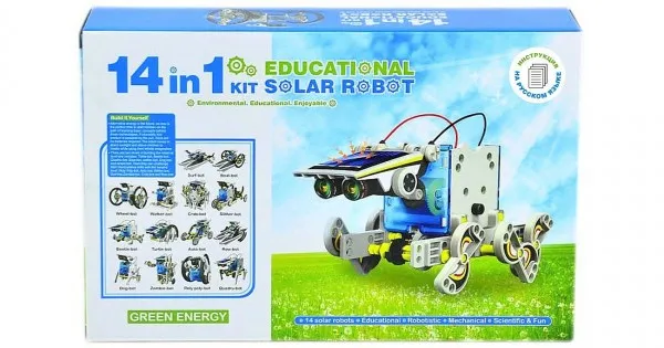 Kit educativa di energia solare Robot solare 14 in 1