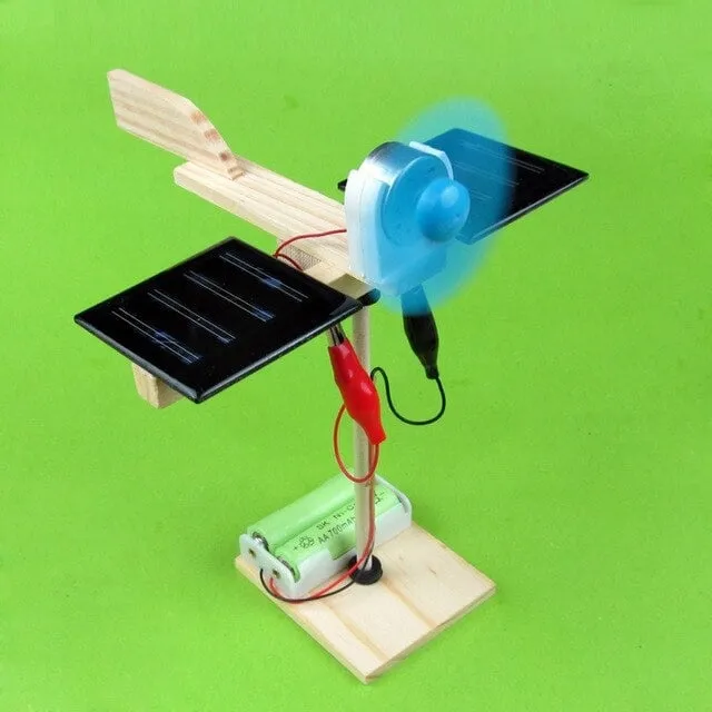 Mini aereo in legno a energia solare (Educativo)