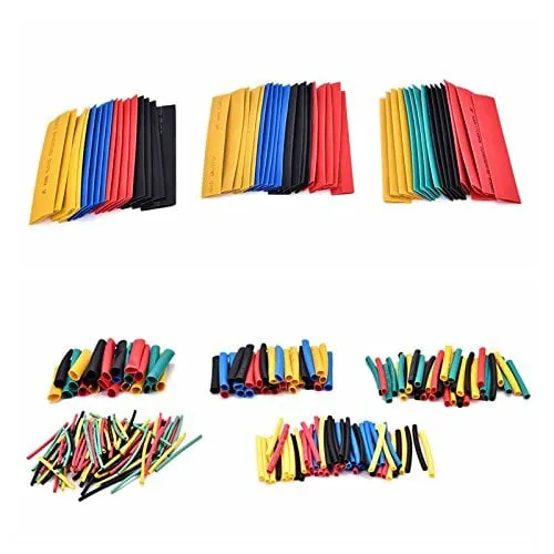 Assortimento di guaine termorestringenti 2:1 - 328 pezzi, 5 colori, 8 diametri