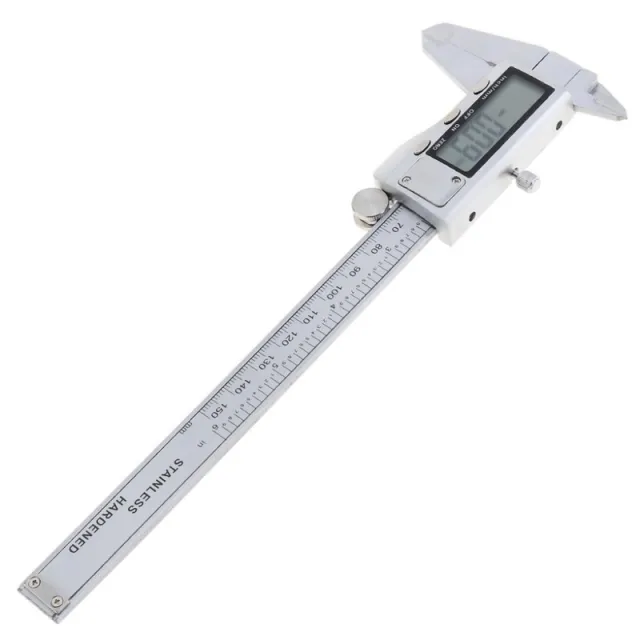 Calibro digitale in acciaio inox con display 0-150 mm incl. batteria e custodia