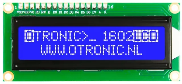 LCD 1602 con retroilluminazione blu con I2C pre-saldato