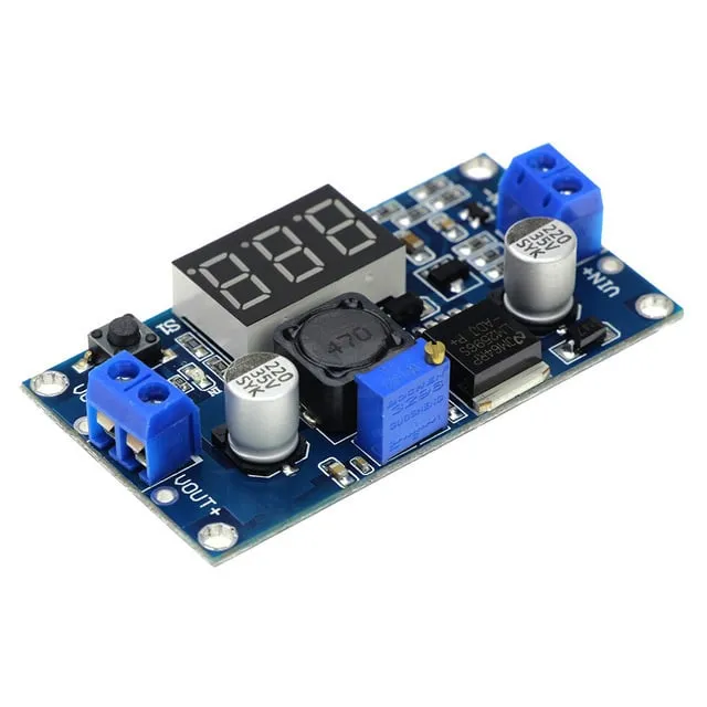 LM2596S Convertitore Step-Down Regolabile 4-40V -> 1.25-37V con display voltmetro integrato
