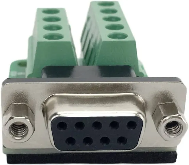 Adattatore D-SUB femmina DB9 RS232 seriale a morsettiera a vite