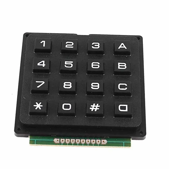 Tastierino a matrice 4x4 nero