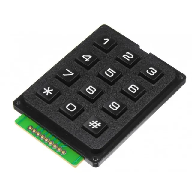 Keypad matrice 3x4 nero