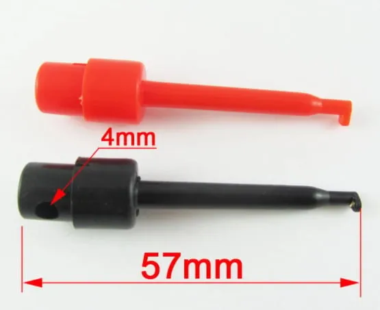 Clip di test con gancio a molla per PCB SMD IC  57mm  - Rosso