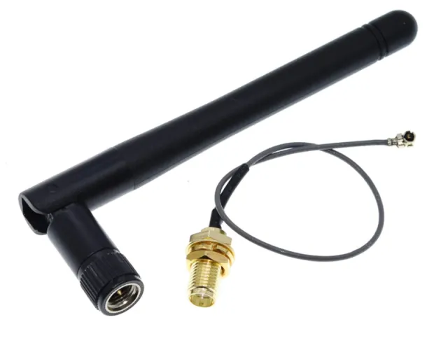 Antenna WiFi 2.4Ghz con connettore SMA a uFL Ipex