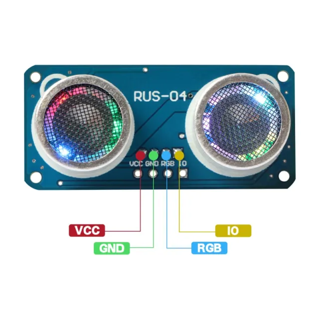 RUS-04 Sensore di distanza a ultrasuoni con LED RGB integrato