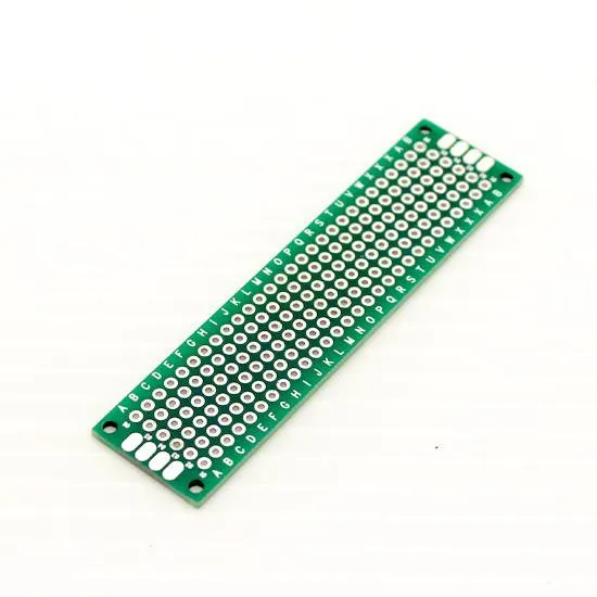 Piastra di prototipazione sperimentale 2x8cm verde