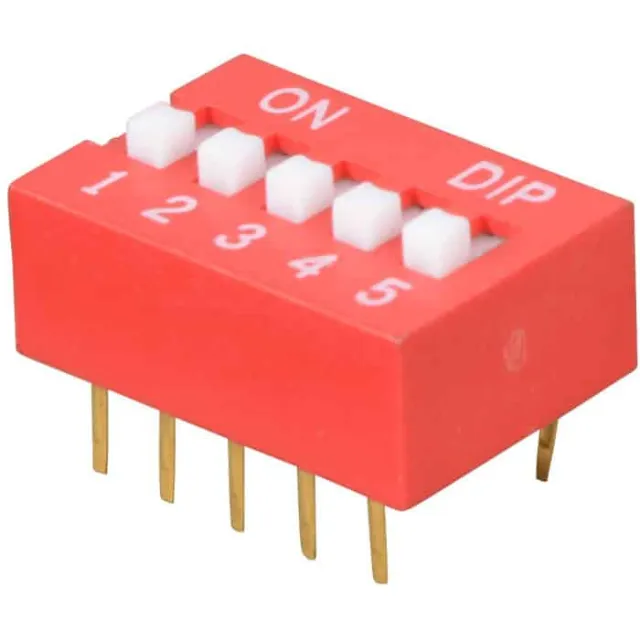 Dip switch a 5 pin 2,54 mm