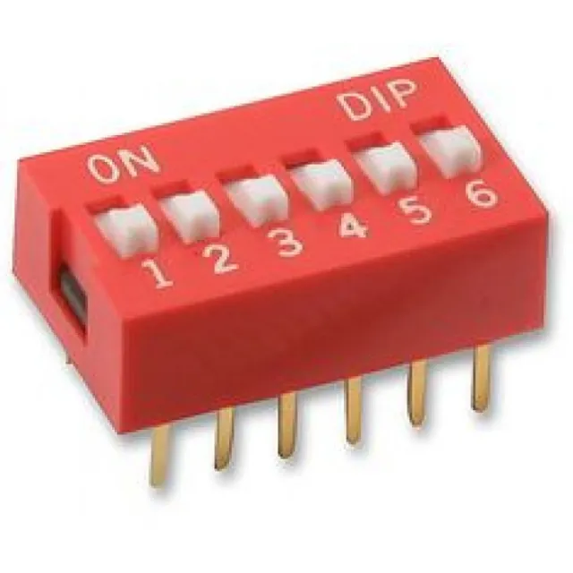 DIP switch a 6 pin - passo 2,54 mm