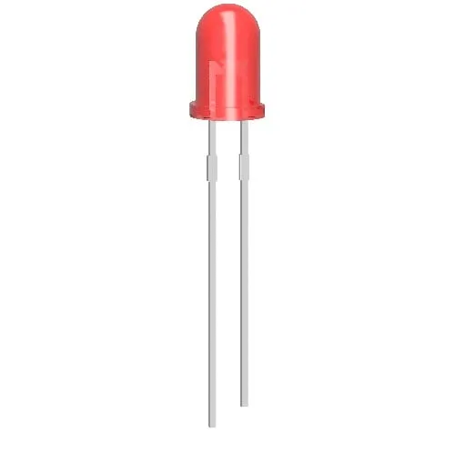 10x Diodo LED 5mm Rosso 2V