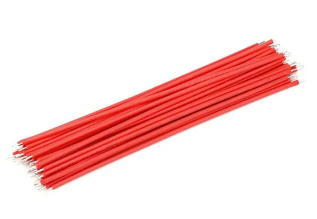 Filo elettronico in rame stagnato 24AWG 15cm Rosso