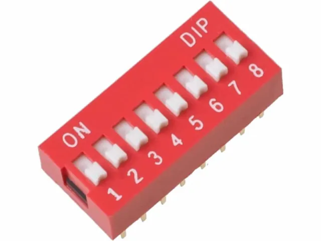 Dip switch a 8 pin 2,54 mm