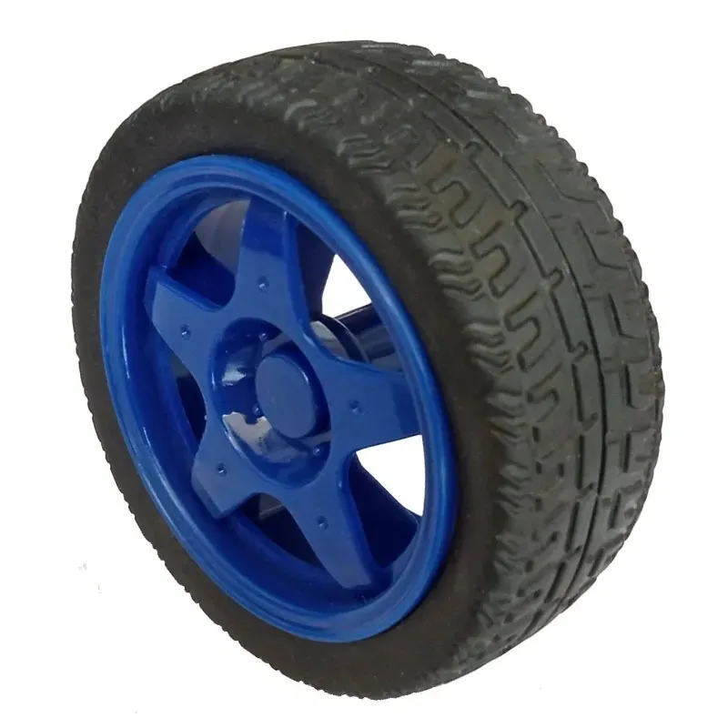 Ruota con gomma per robot o smart car Blu