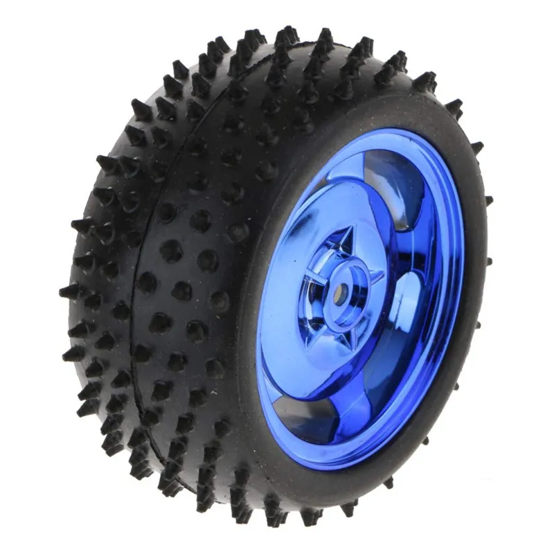 Modello di auto intelligente Robot Banda/Gruppo ruota in gomma 85x38mm per Arduino, adatto a 4WD/2WD - Blu metallizzato