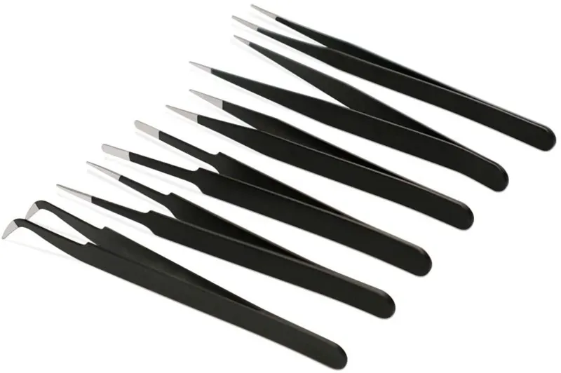 Set di pinzette antistatiche ESD 6 pezzi