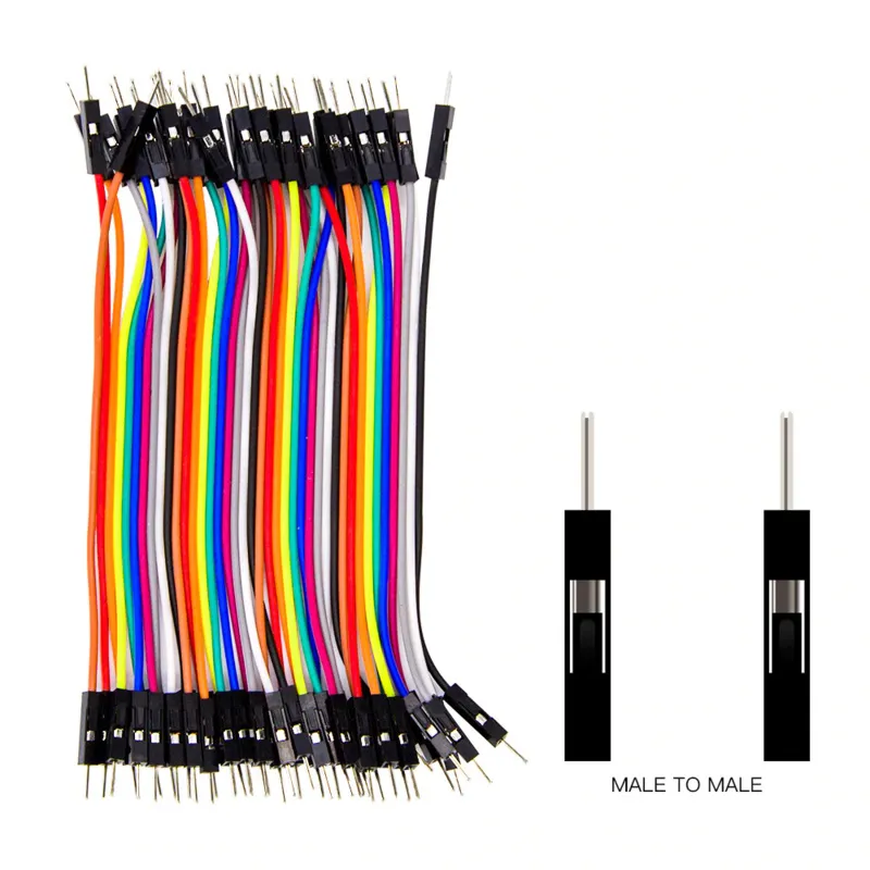 Cavi Dupont Jumper 40 pezzi (Maschio-Maschio) 30cm ponticelli per Breadboard