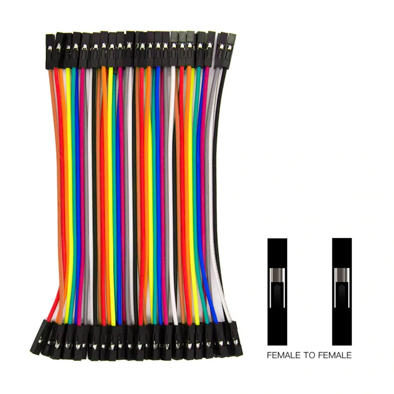 Cavi jumper Dupont 40 pezzi (Female-Female) 30cm ponticelli per Breadboard