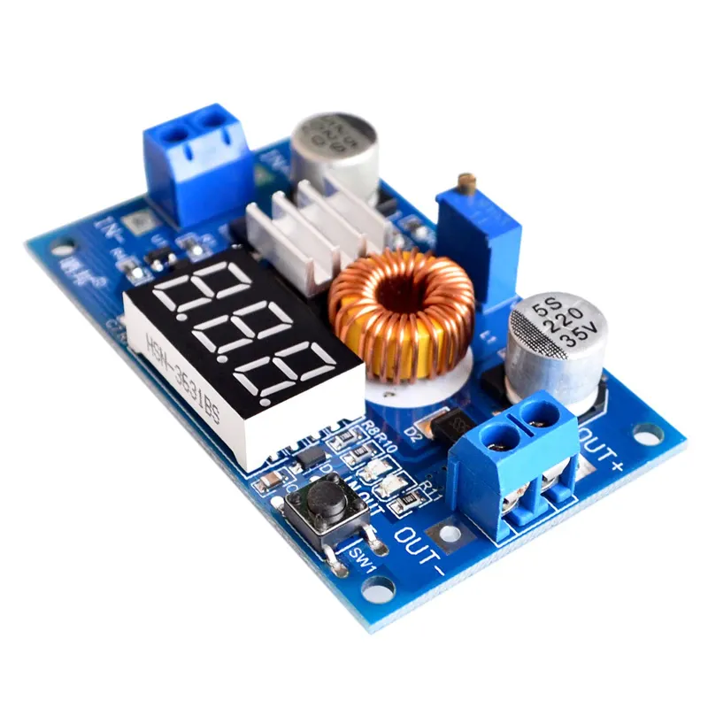 Modulo step-down regolabile DC-DC XL4015 5A 75W con display voltmetro
