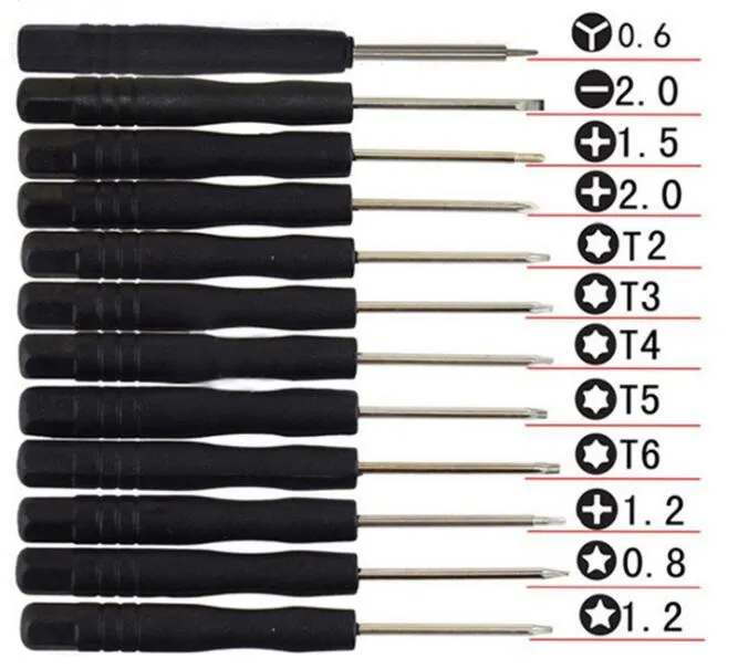 12 mini cacciaviti