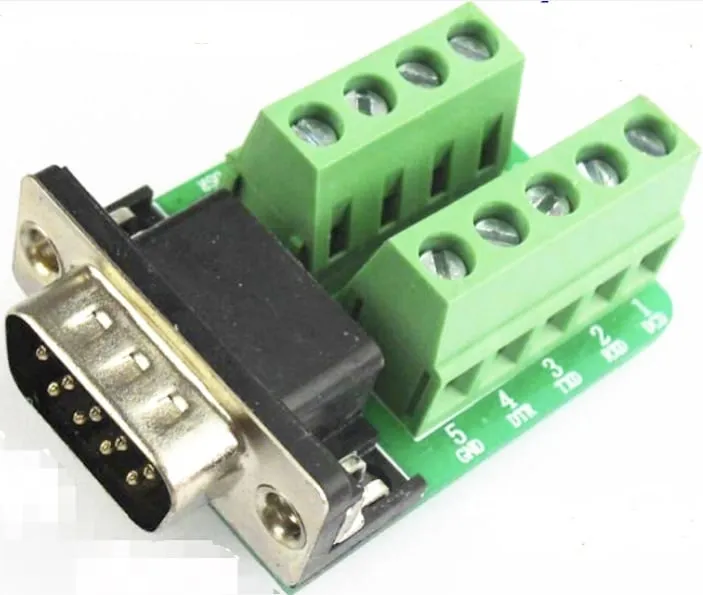Scheda breakout terminali per connettore DB9 maschio 9Pin - RS232