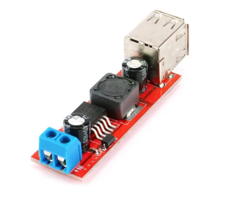 Convertitore step-down DC-DC con doppia porta USB (LM2596) - da 6-40V a 5V 3A
