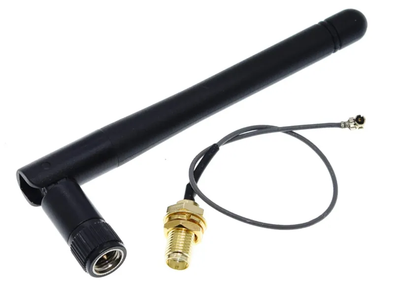 Antenna WiFi 2.4Ghz con connettore SMA a uFL Ipex
