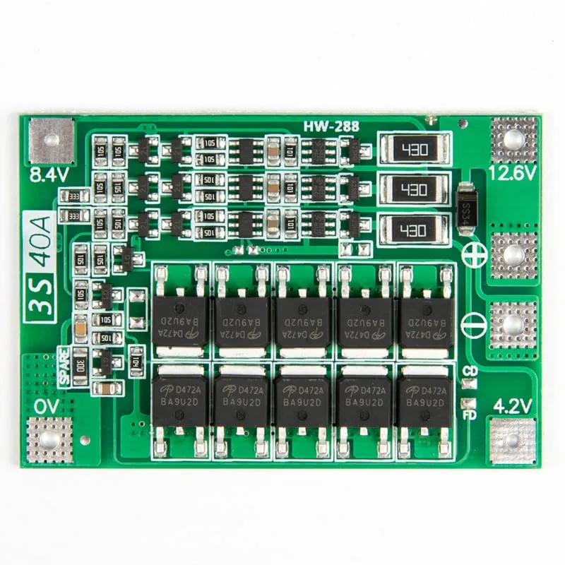 Circuito di protezione BMS 3S con funzione di bilanciamento