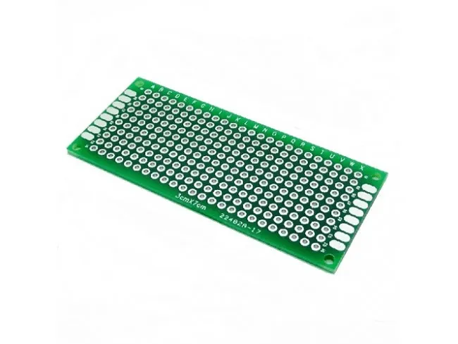 Scheda sperimentale per prototipazione 3x7cm verde