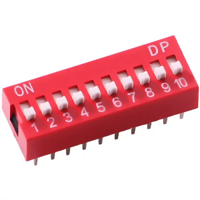 Dip switch a 10 poli 2,54 mm