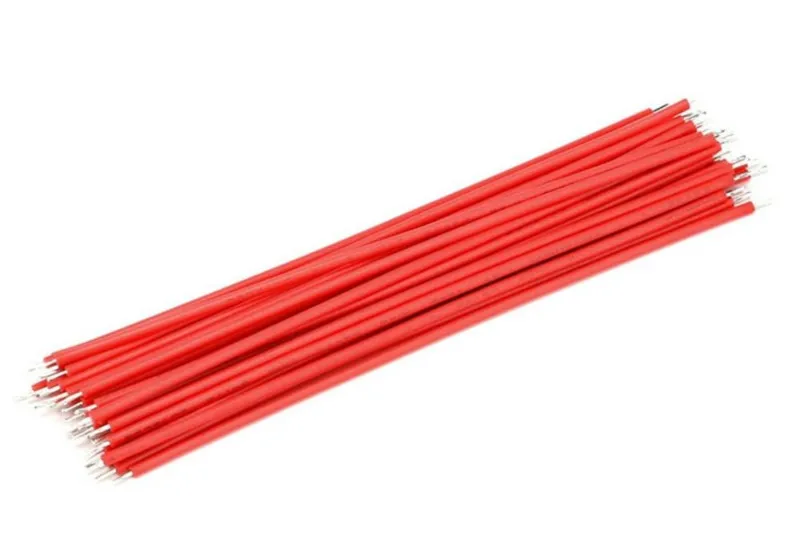 Filo elettronico in rame stagnato 24AWG 15cm Rosso