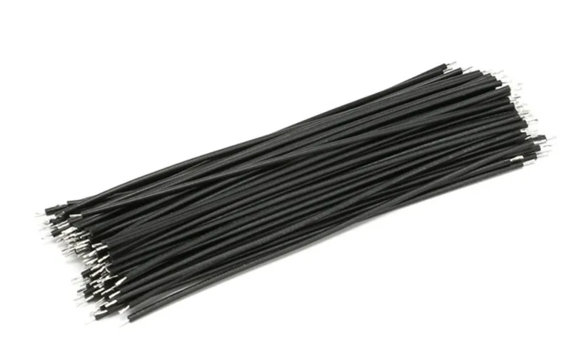 Filo elettronico in rame stagnato 24AWG 15cm nero
